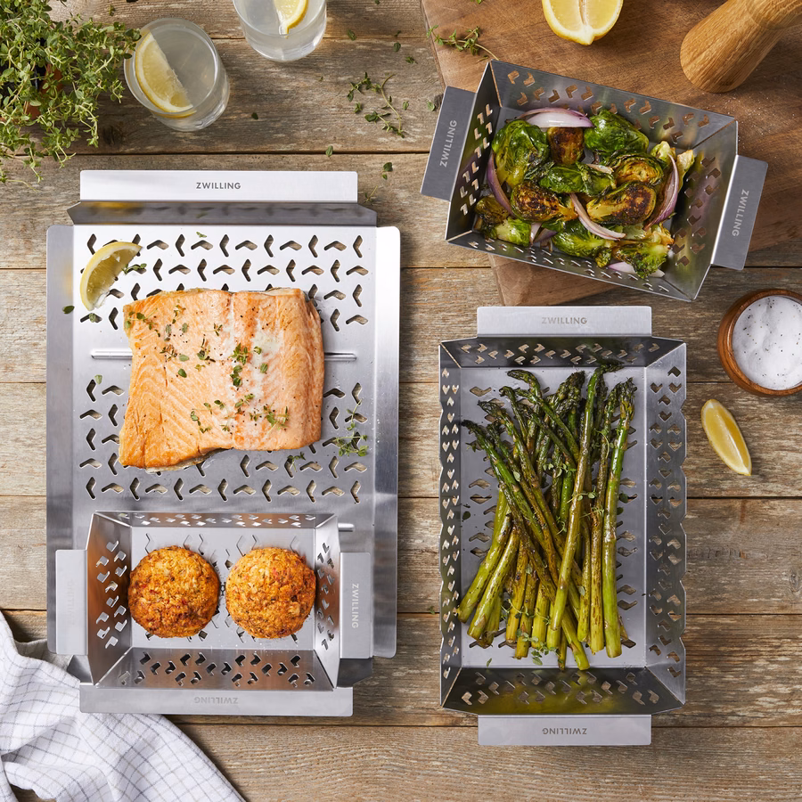 4-pc Grill Basket Set, Stainless Steel