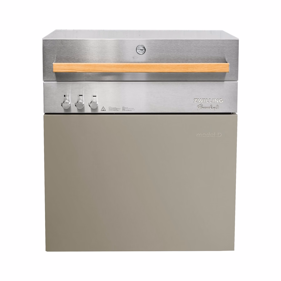 Propane gas grill, Taupe