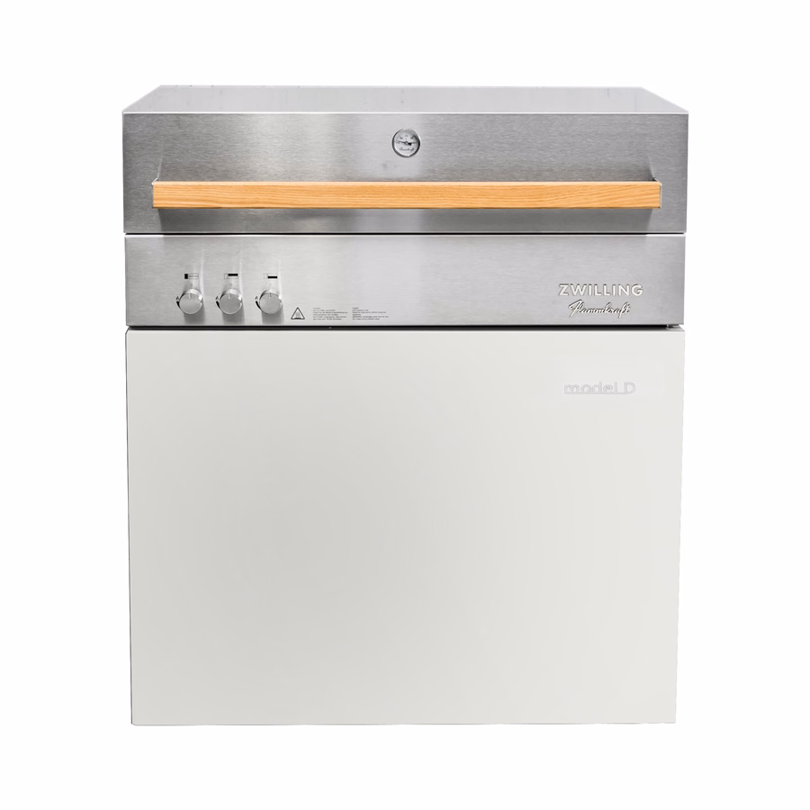 Propane gas grill, Ivory-White