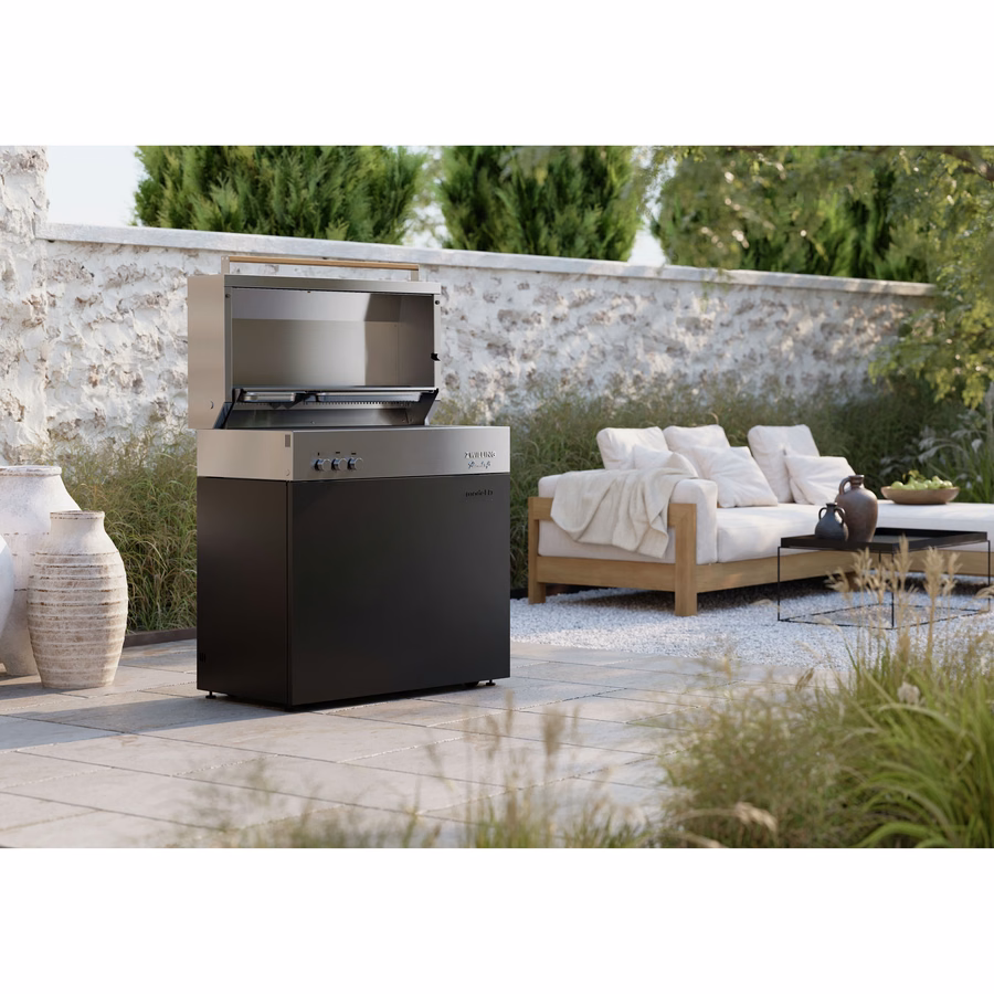 Propane gas grill, Matte Black