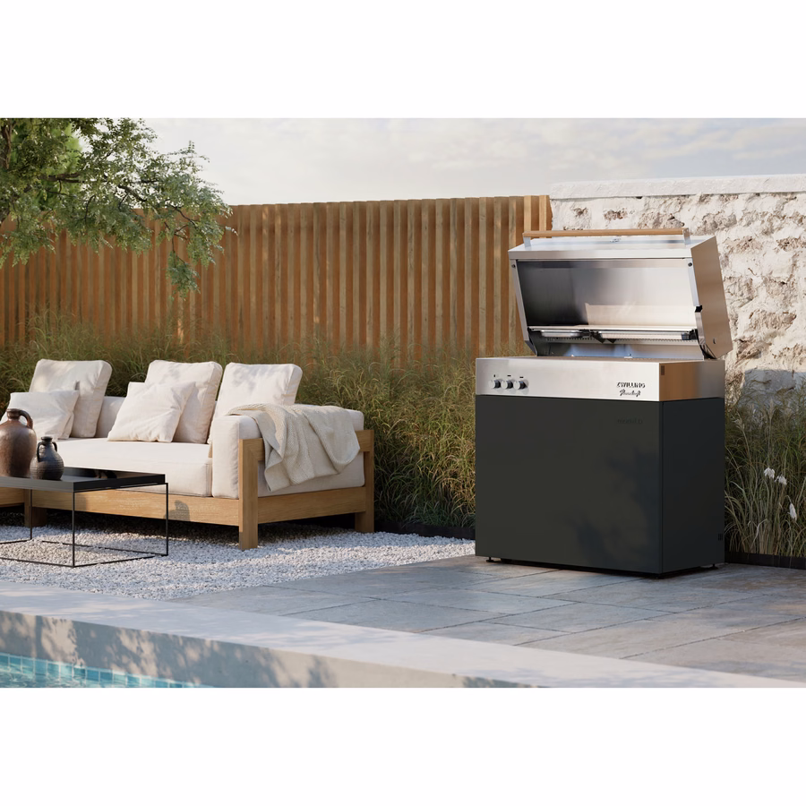 Propane gas grill, Matte Black