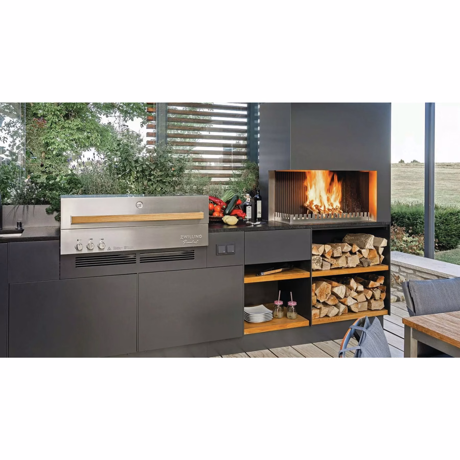 Built-in Natural gas grill, Silver