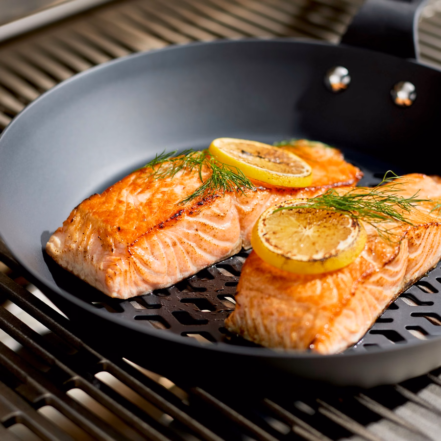 Perforated Carbon Steel Fry Pan with Removeable Handle