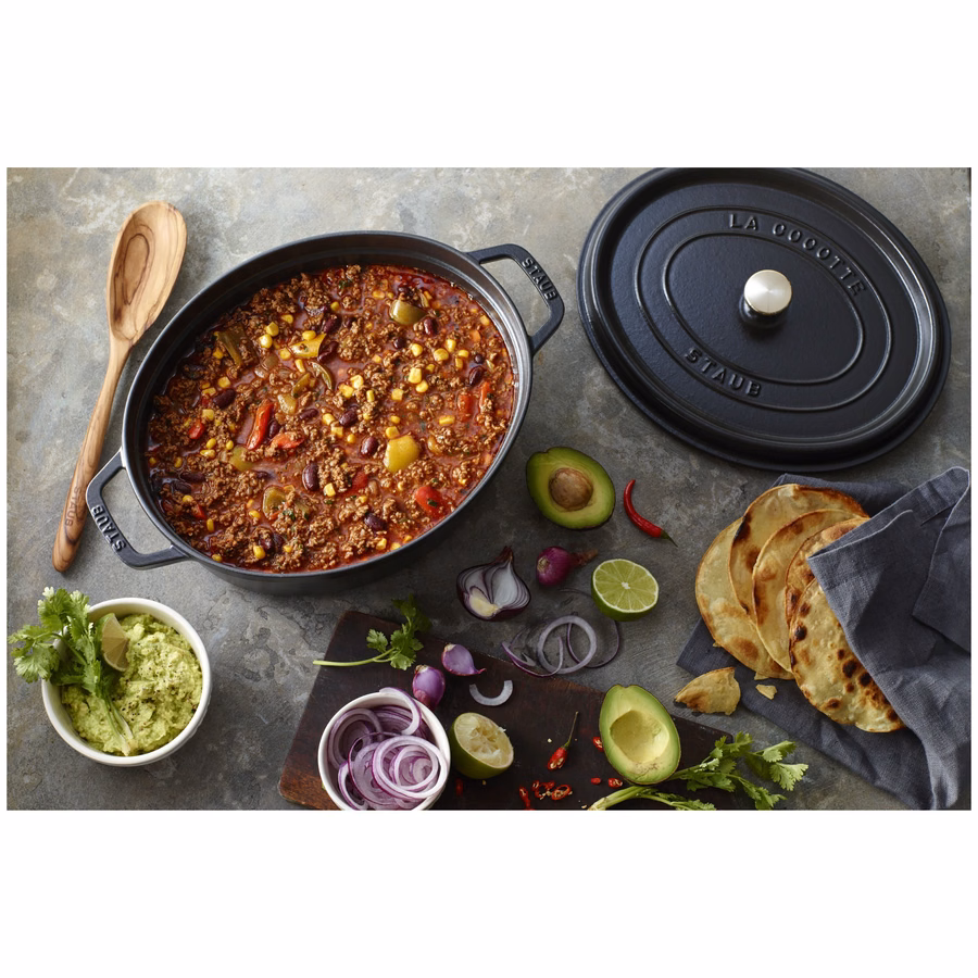 1 qt, Oval, Dutch Oven, Matte Black