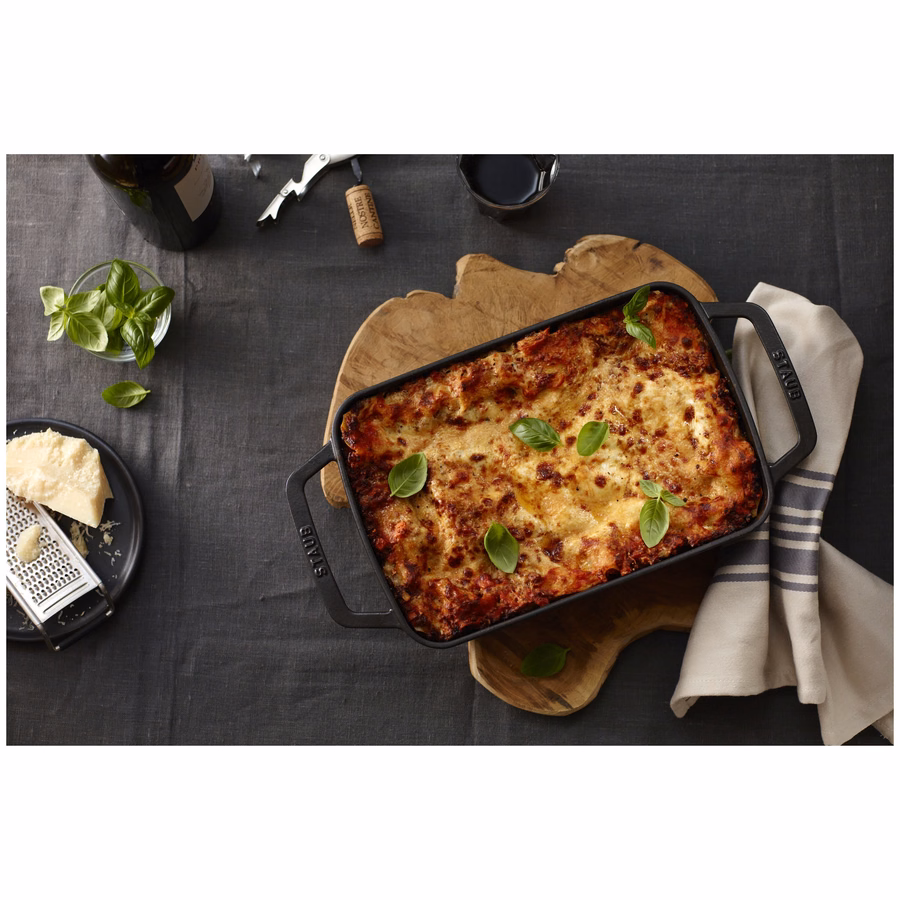 12-x 8-inch, Rectangular, Roasting Pan, Matte Black