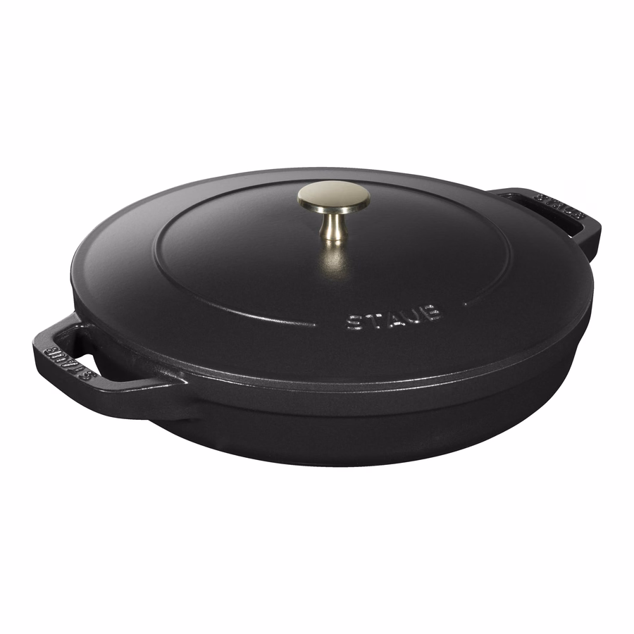 4-pc Stackable Cookware Set, Matte Black, Cast Iron