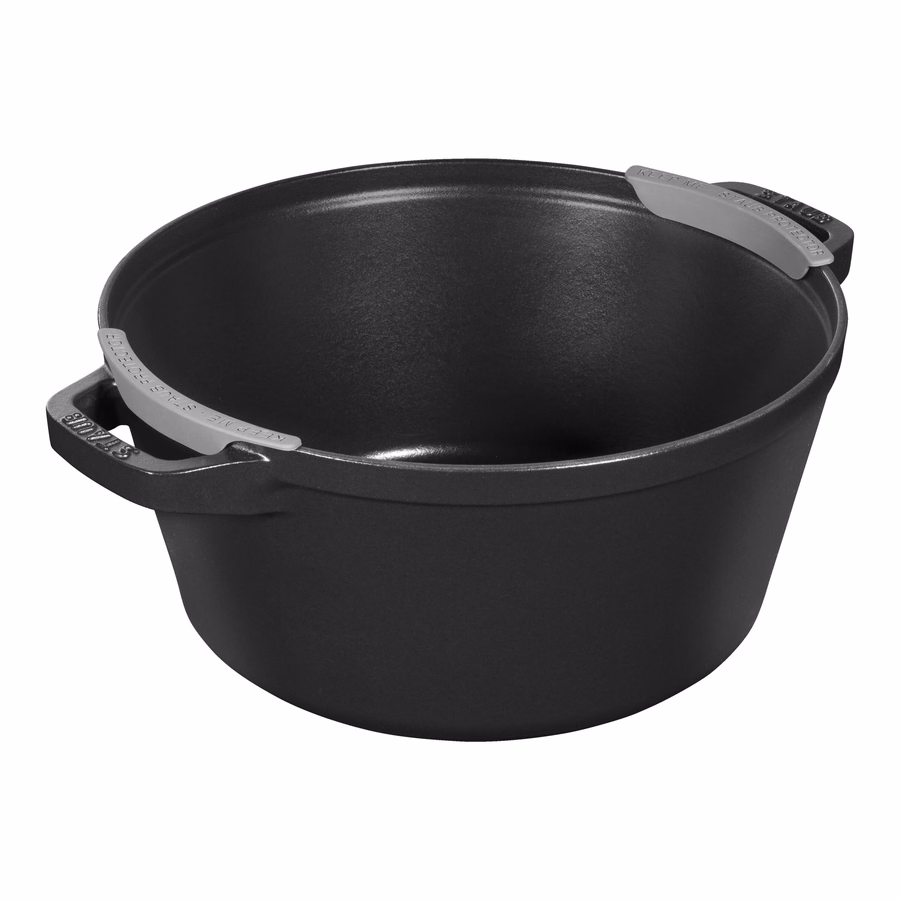 4-pc Stackable Cookware Set, Matte Black, Cast Iron