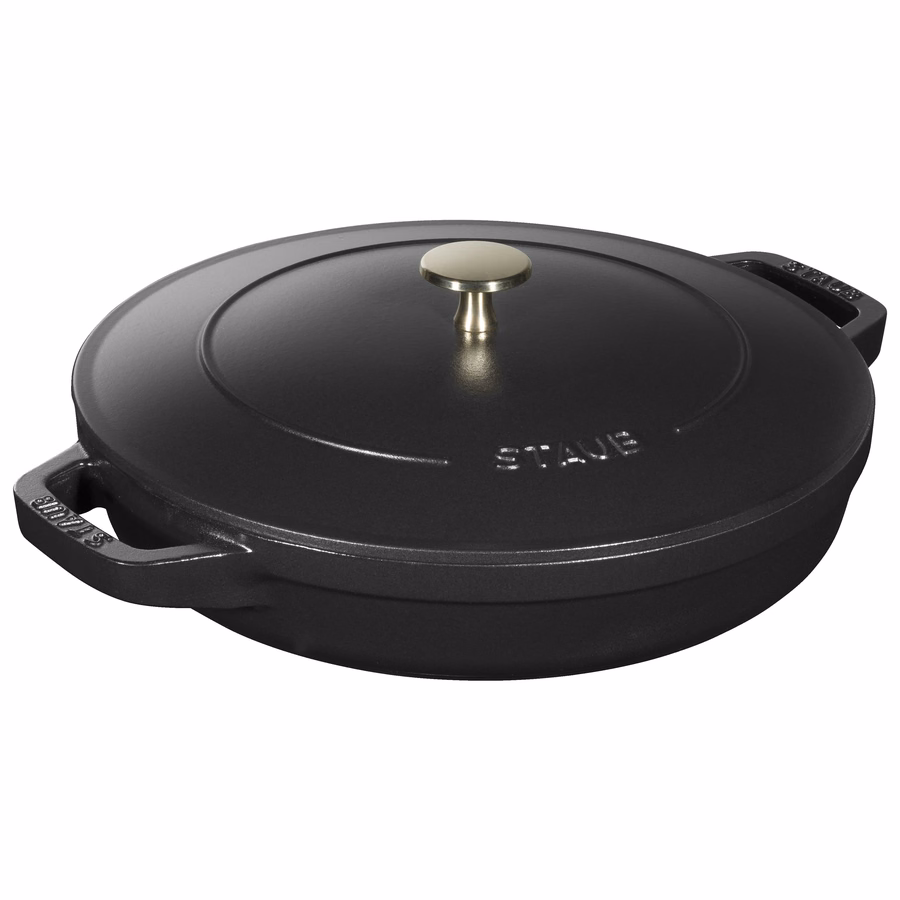 4-pc Stackable Cookware Set, Matte Black, Cast Iron