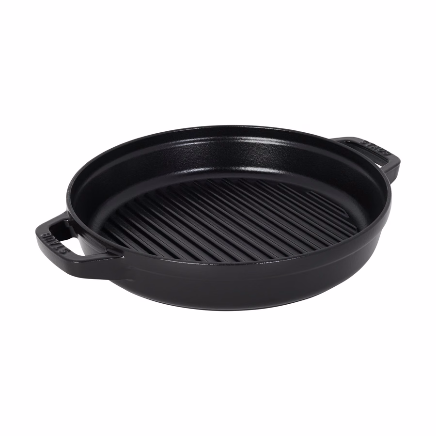 4-pc Stackable Cookware Set, Matte Black, Cast Iron