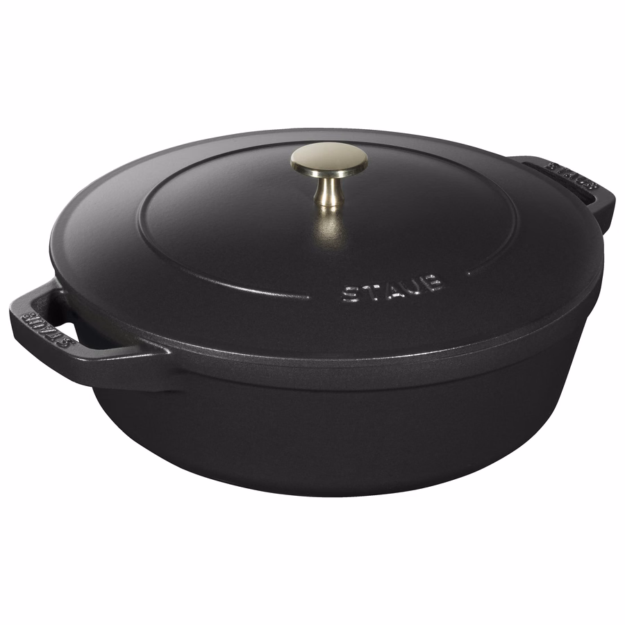 4-pc Stackable Cookware Set, Matte Black, Cast Iron