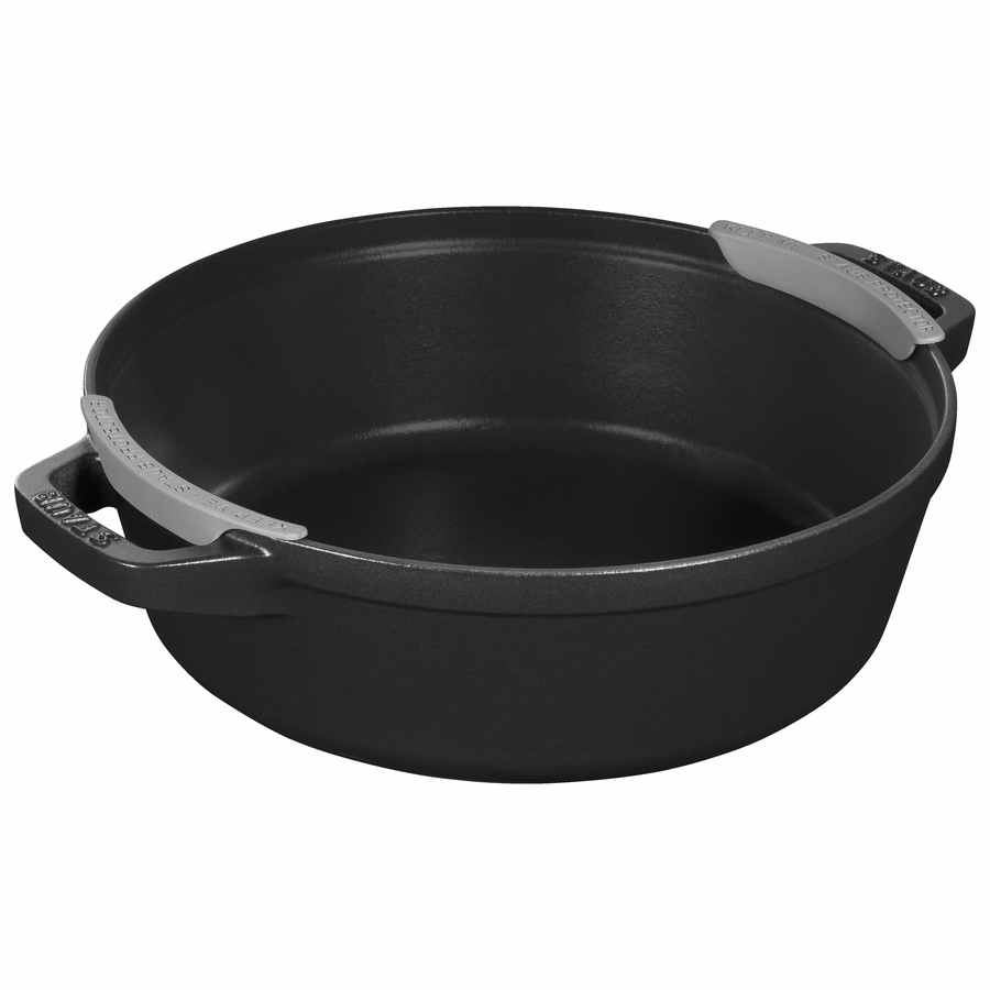 4-pc Stackable Cookware Set, Matte Black, Cast Iron