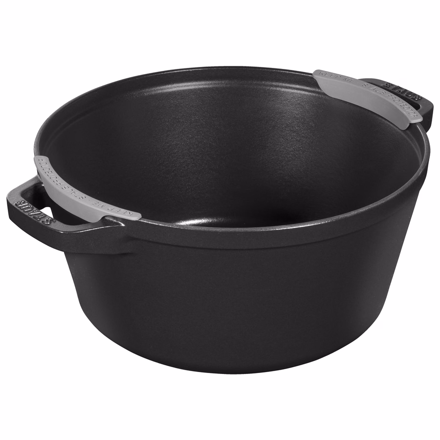 4-pc Stackable Cookware Set, Matte Black, Cast Iron