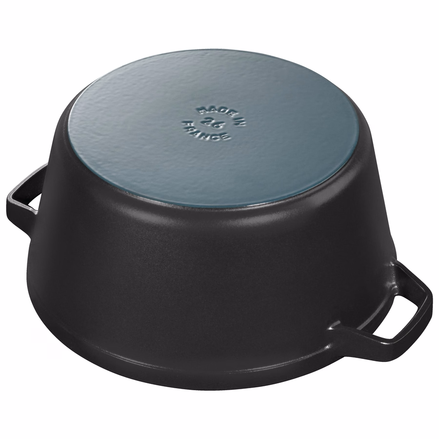 4-pc Stackable Cookware Set, Matte Black, Cast Iron