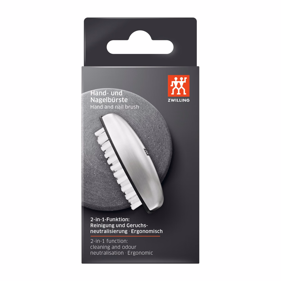 Hand and nail brush, stainless steel | Silver