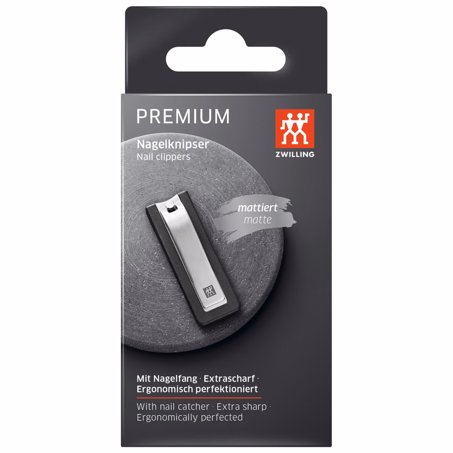 Nail Clippers With Nail Catch - Black Matt