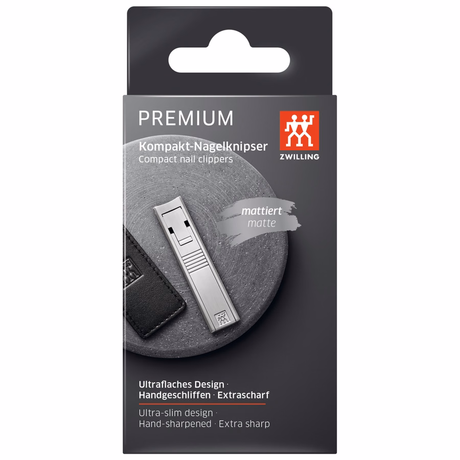 Compact Nail Clippers - Stainless Steel Matt