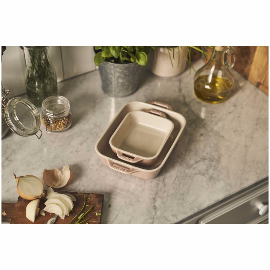 2-pc, Rectangular Baking Dish Set Macaron, Light Pink