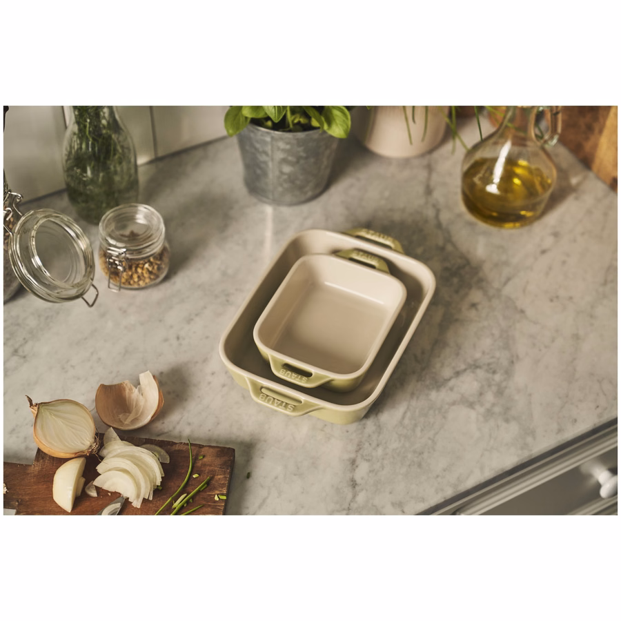 2-pc, Rectangular Baking Dish Set Macaron, Light Green