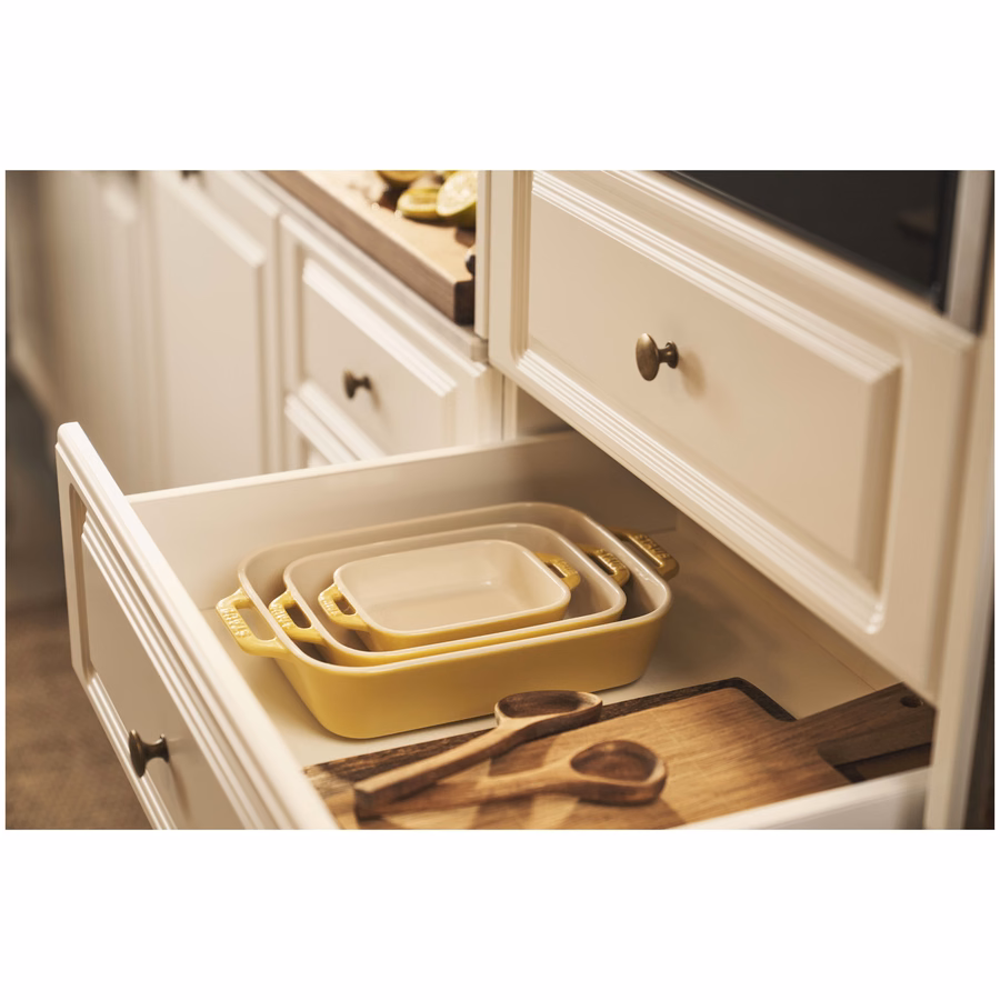 3-pc, Rectangular Baking Dish Set, Citron