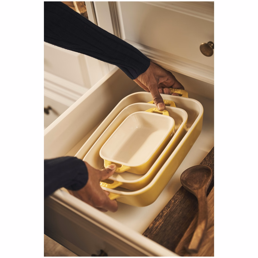 3-pc, Rectangular Baking Dish Set, Citron