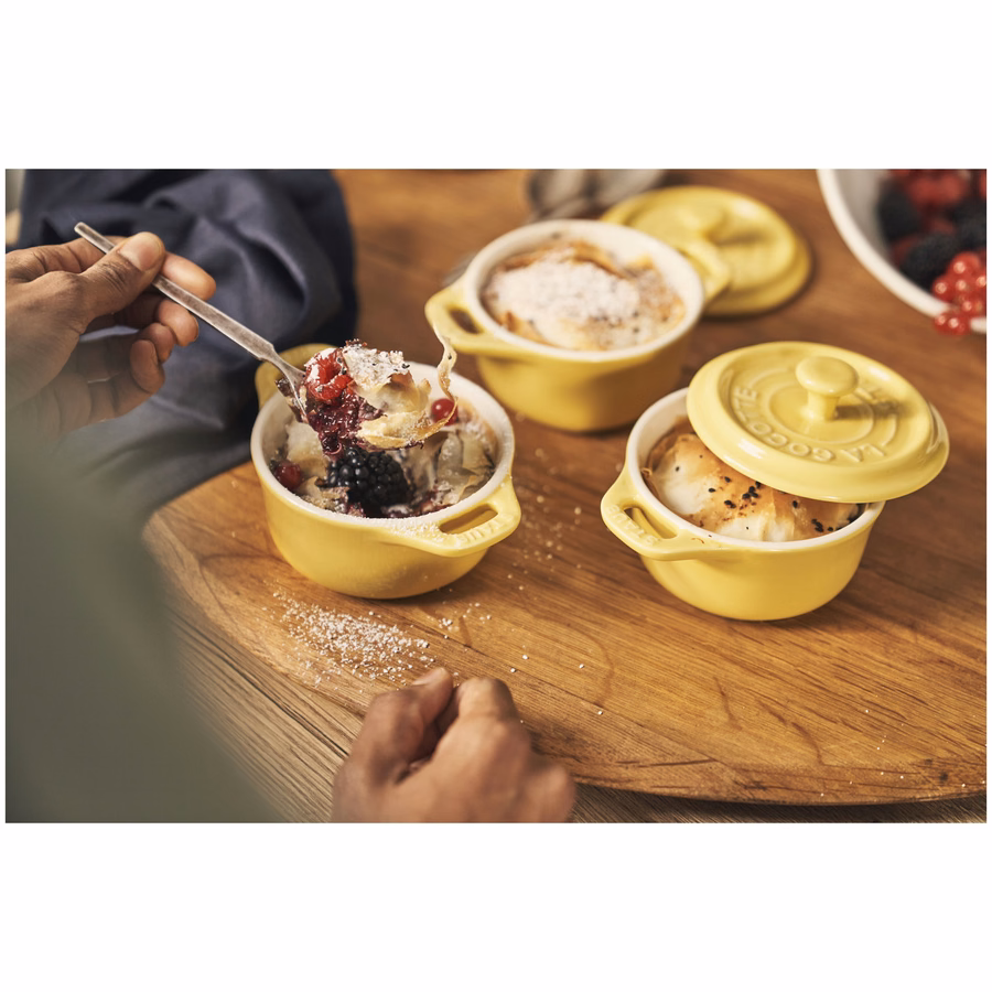 3-pc, Mini Round Dutch Oven Set, Citron