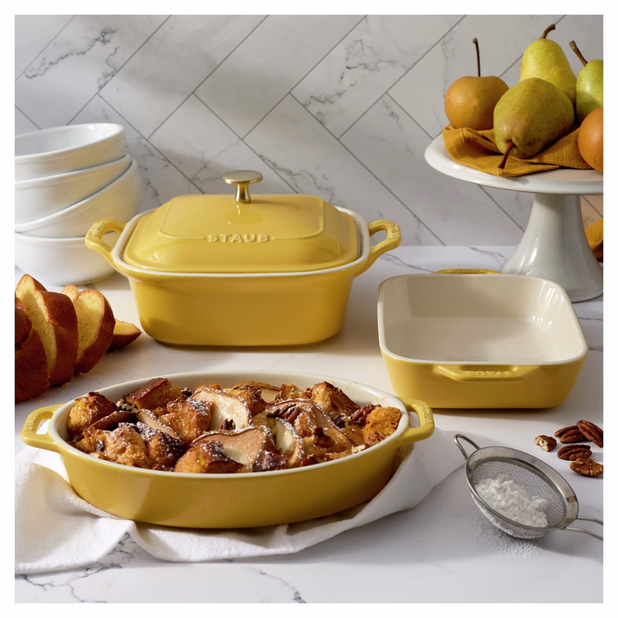 4-pc, Mixed Baking Dish Set, Citron