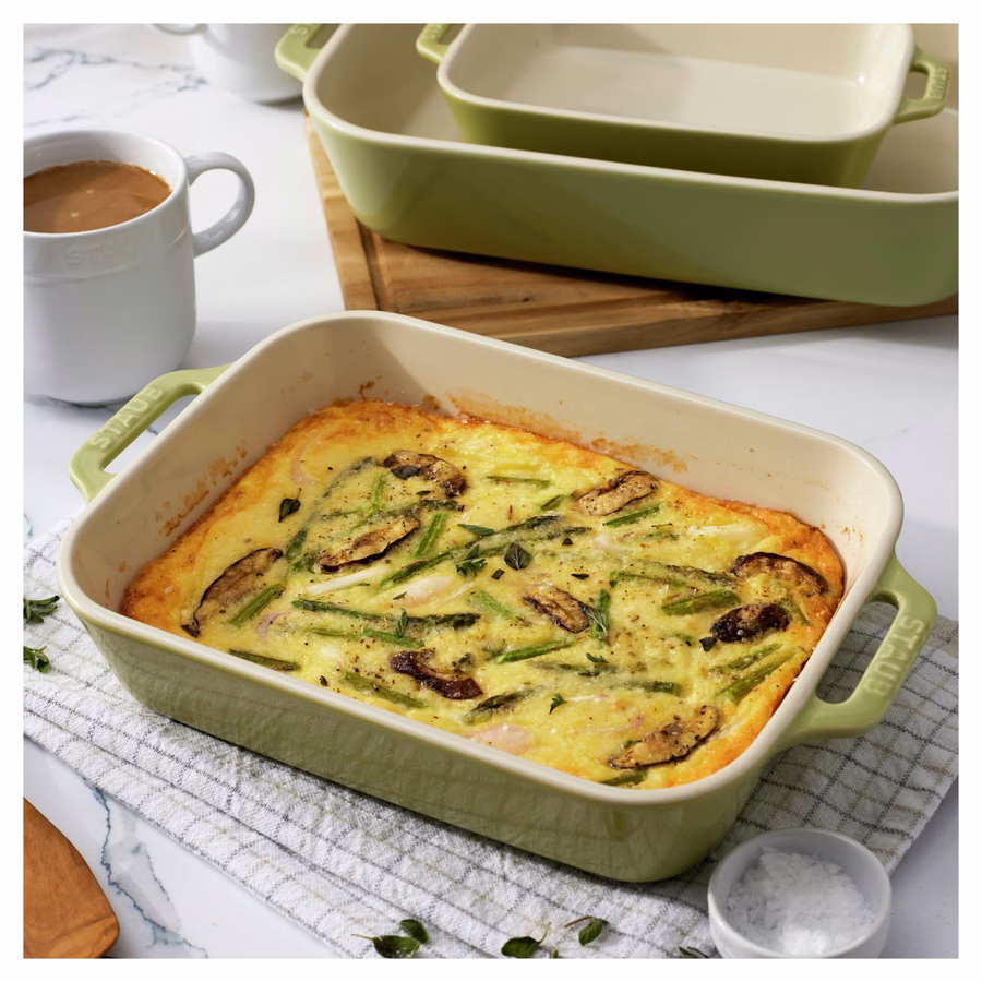 3-pc, Rectangular Baking Dish Set, Light Green