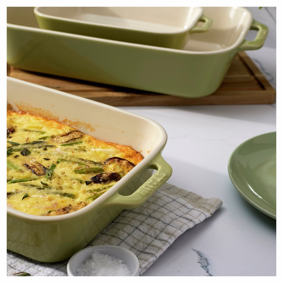 3-pc, Rectangular Baking Dish Set, Light Green