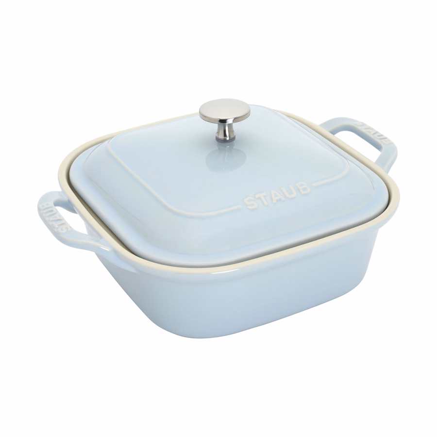 4-pc, Macaron Mixed Baking Dish Set, Light Blue