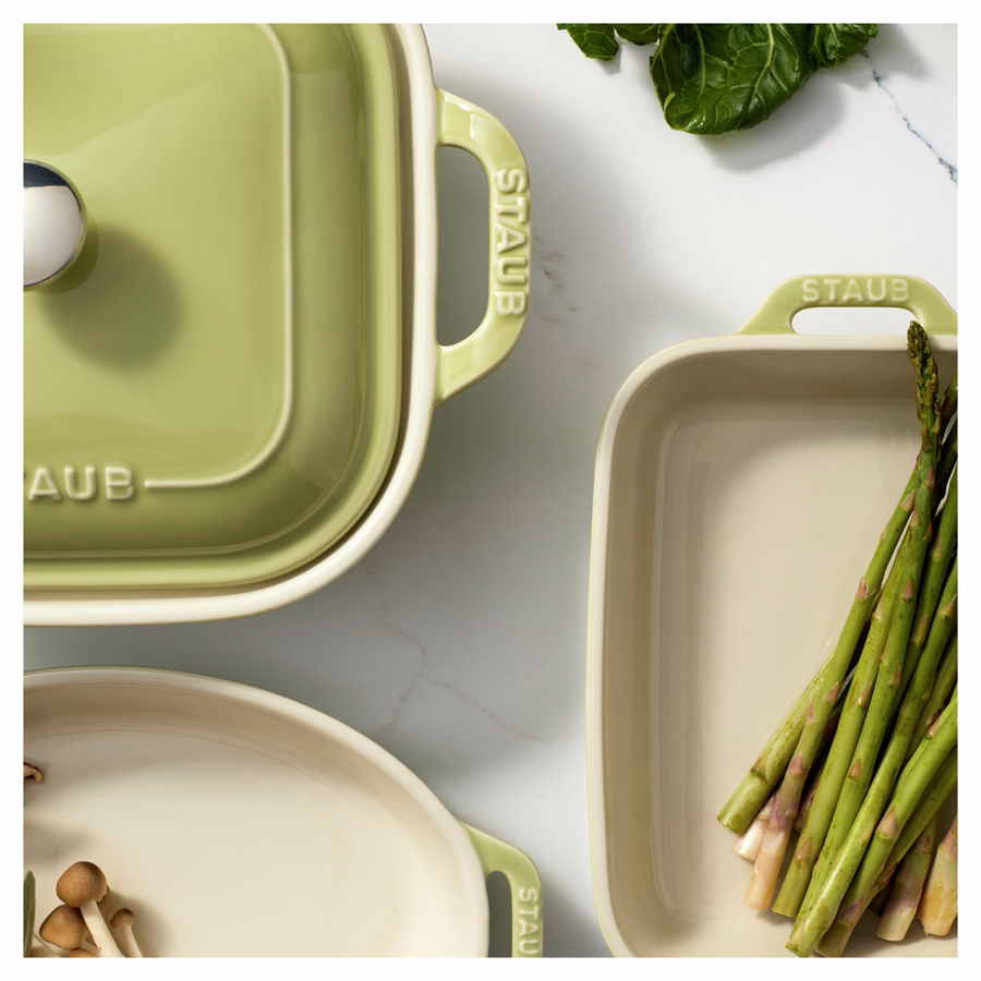 4-pc, Macaron Mixed Baking Dish Set, Light Green