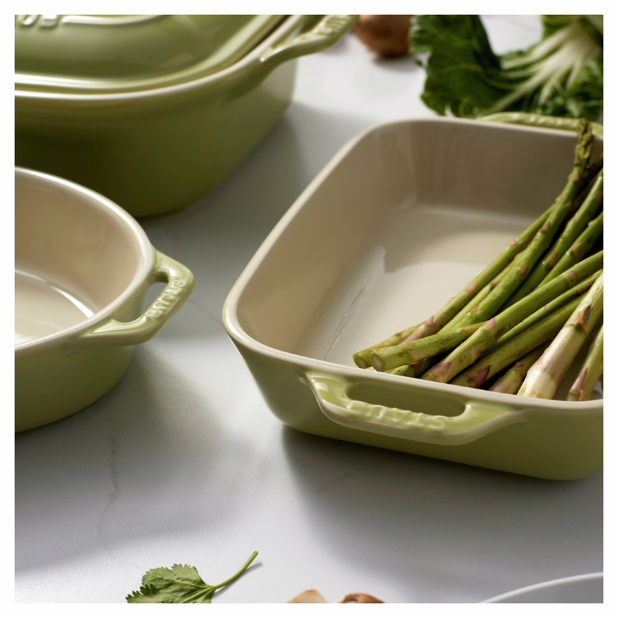 4-pc, Macaron Mixed Baking Dish Set, Light Green