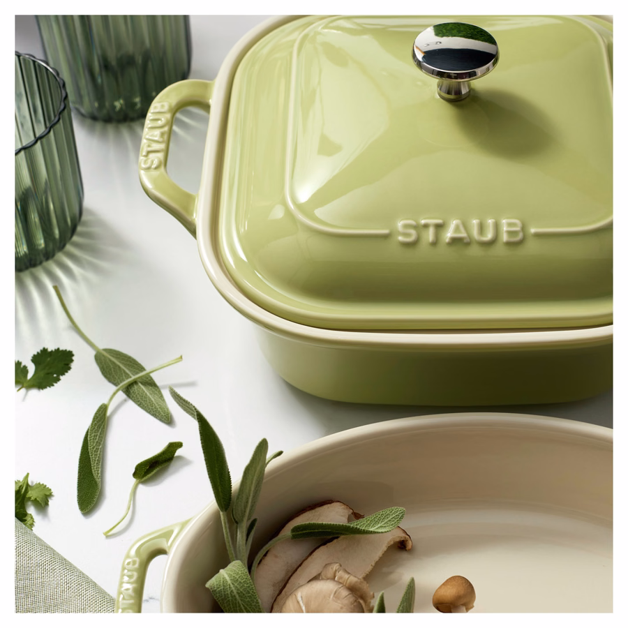 4-pc, Macaron Mixed Baking Dish Set, Light Green