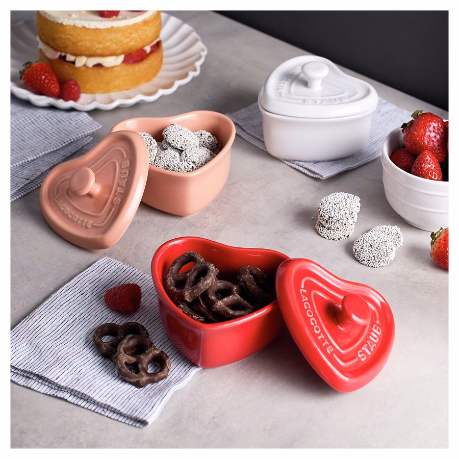 3-pc, Mini Heart Dutch Oven Set, Mixed Colors