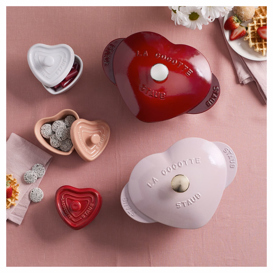 3-pc, Mini Heart Dutch Oven Set, Mixed Colors