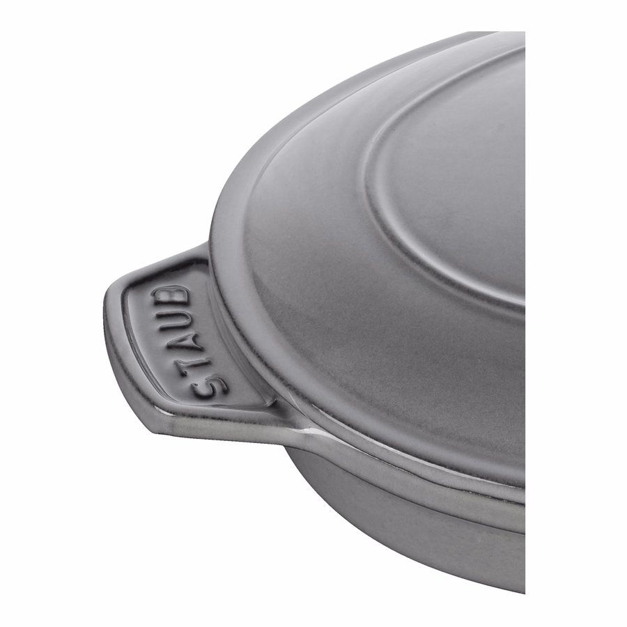 9-inch, Oval, Covered Baking Dish With Lid, Graphite Grey