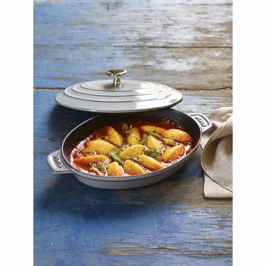 9-inch, Oval, Covered Baking Dish With Lid, Graphite Grey