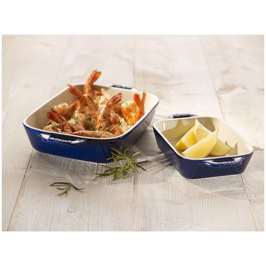 7.5-x 6.5-inch, Rectangular, Baking Dish, Dark Blue