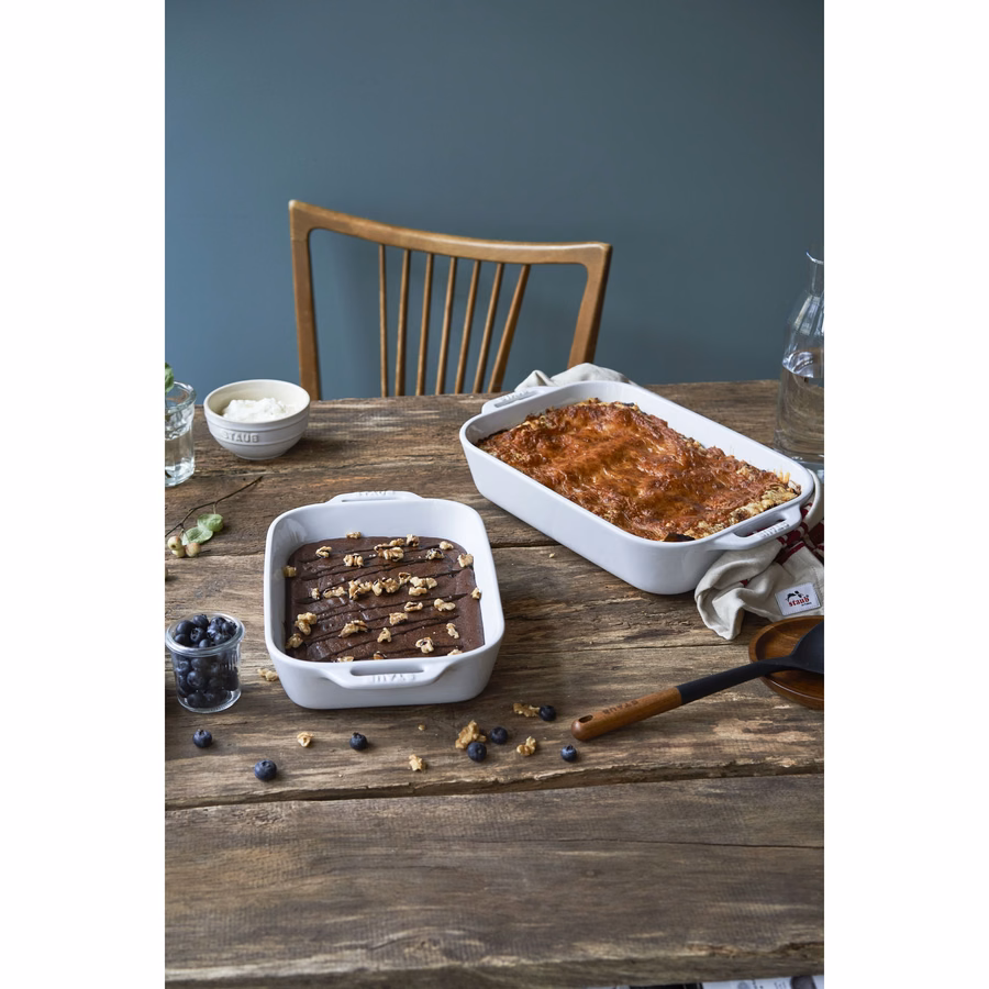 13-x 9.5-inch, Rectangular, Baking Dish, White