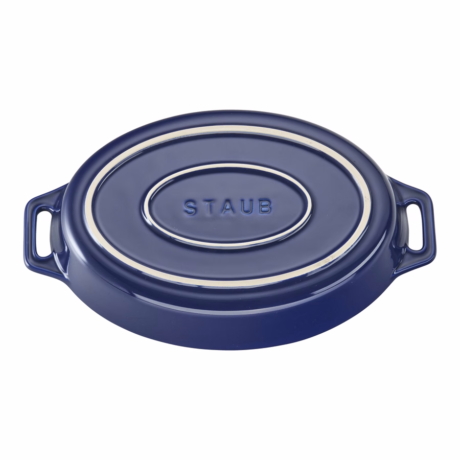 9-inch, Oval, Baking Dish, Dark Blue