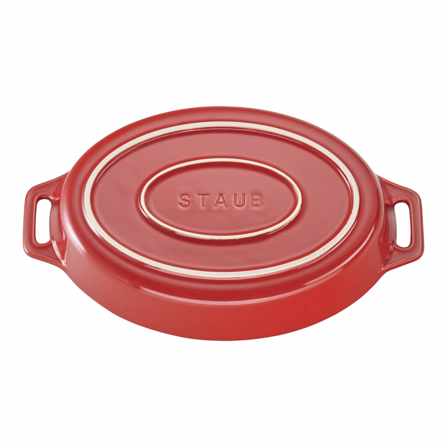 12.25 inch, Oval, Baking Dish, Cherry