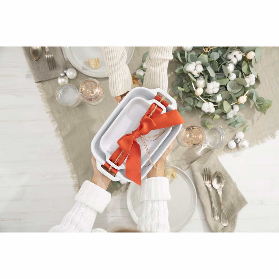 2-pc, Rectangular Baking Dish Set, White