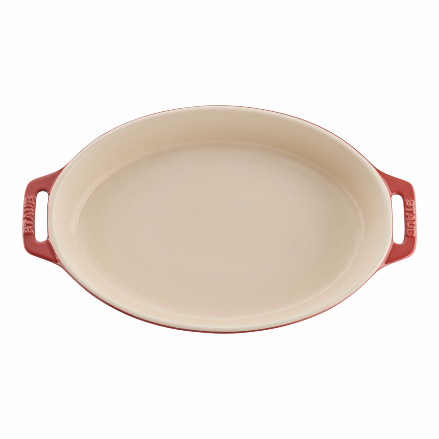 2-pc, Oval Baking Dish Set, Cherry