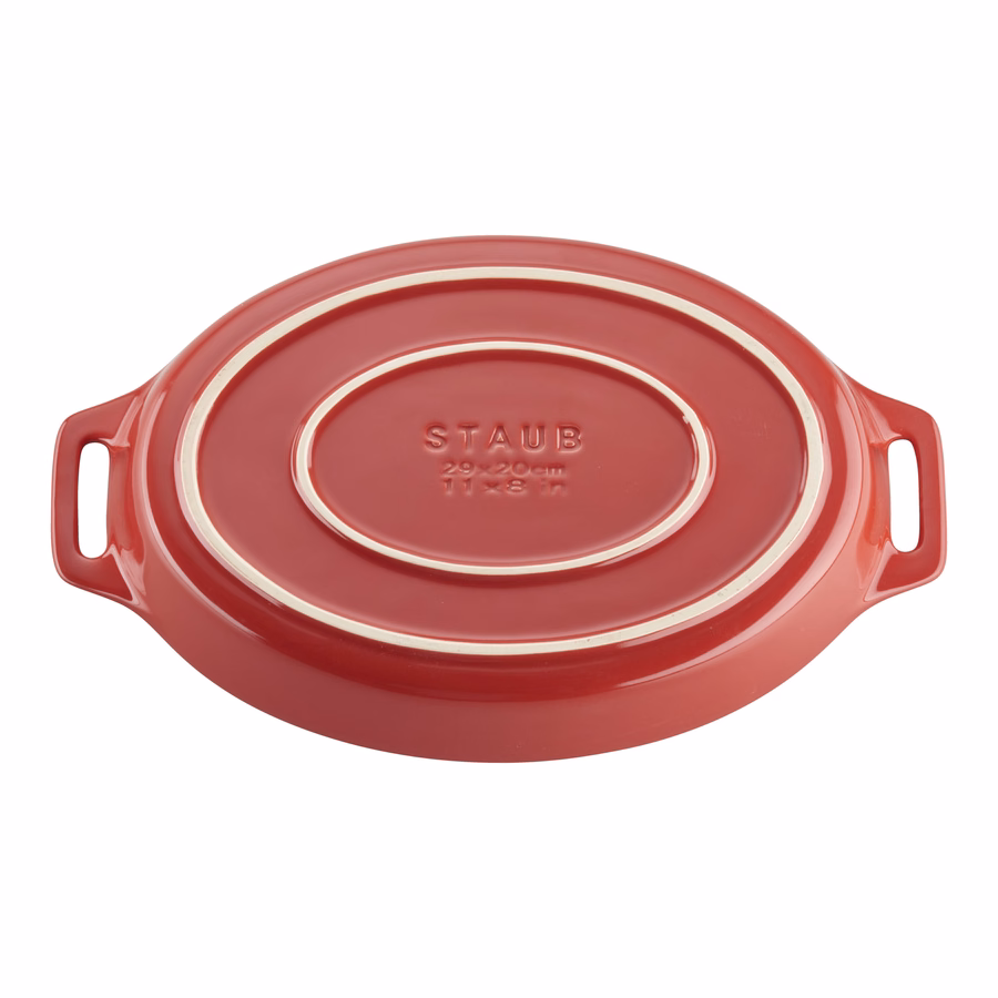 2-pc, Oval Baking Dish Set, Cherry