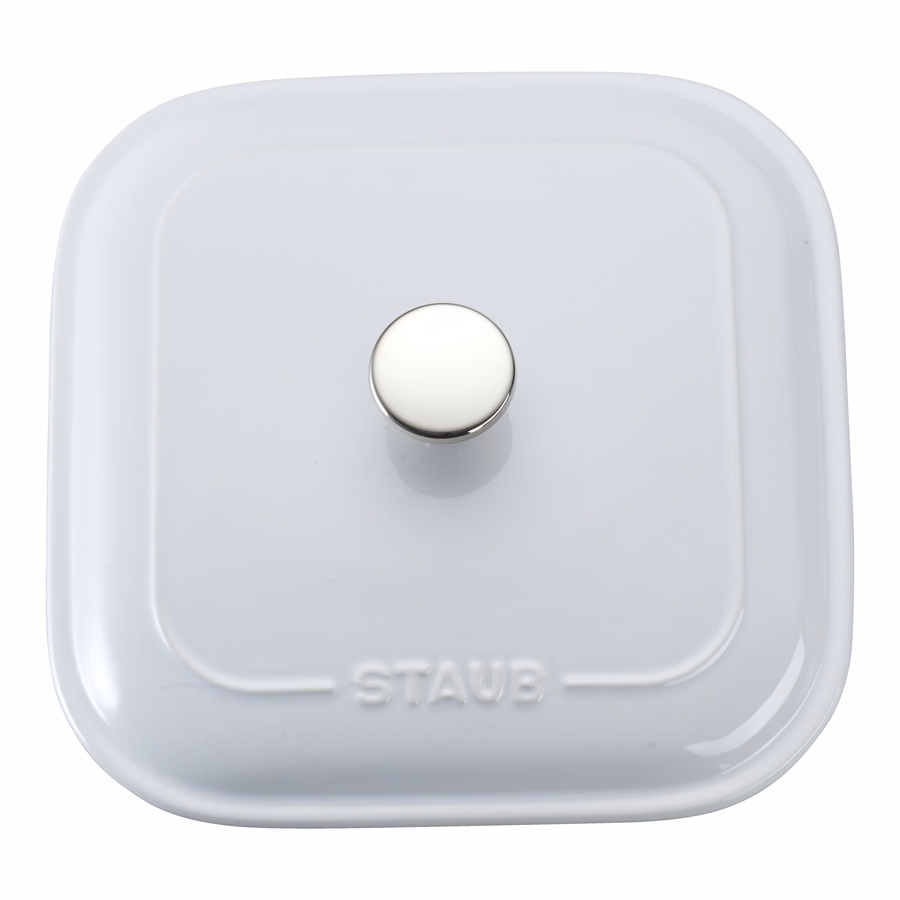9-inch, Square, Covered Baking Dish, White