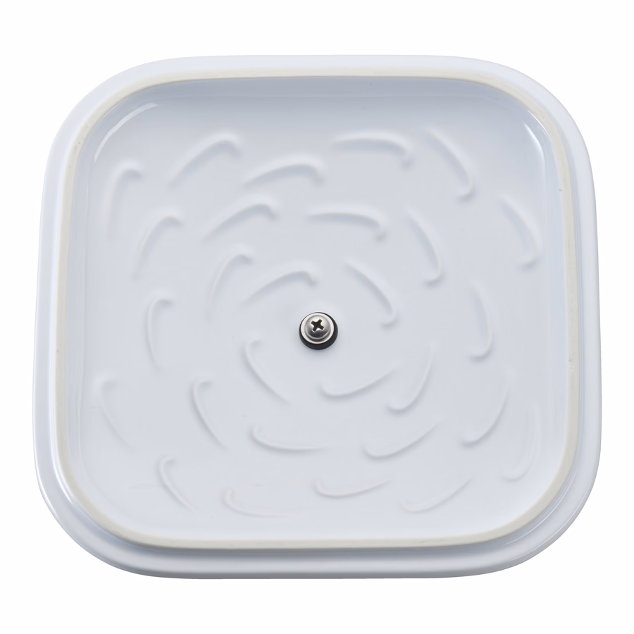 9-inch, Square, Covered Baking Dish, White
