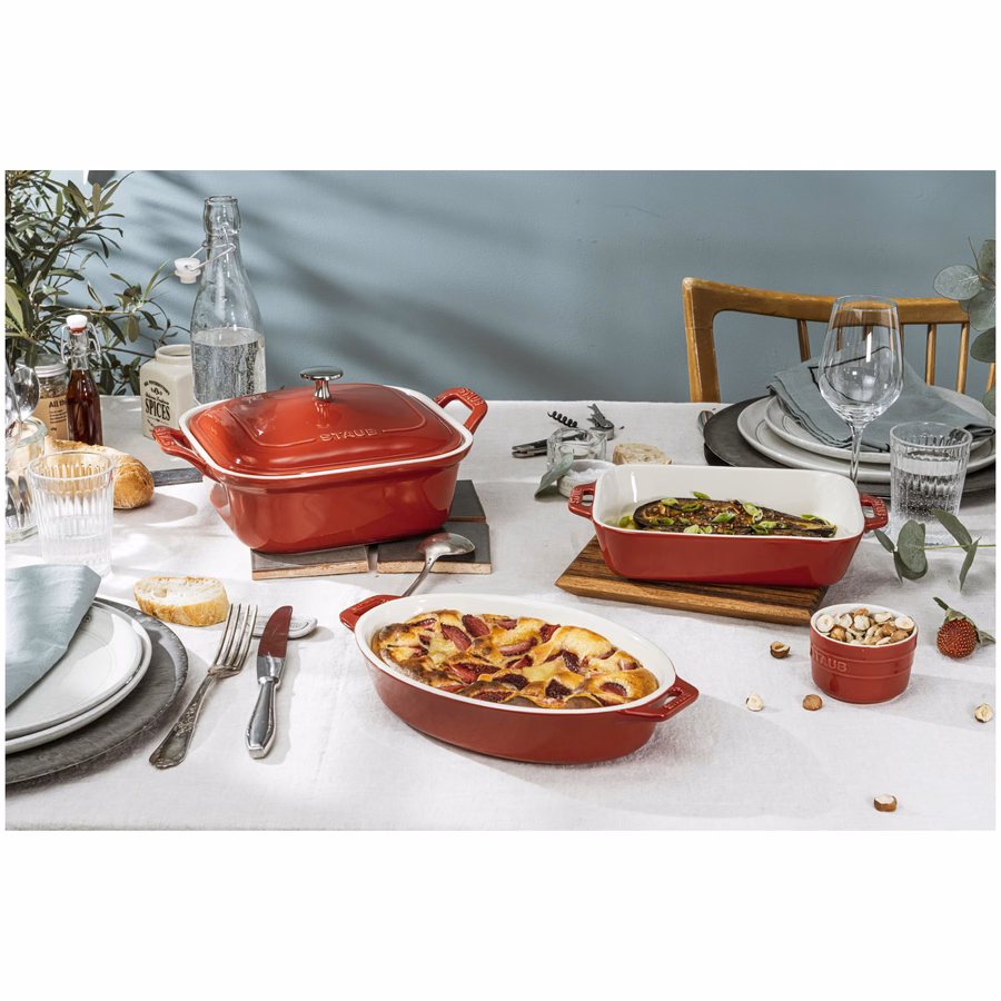 4-pc, Mixed Baking Dish Set, Cherry