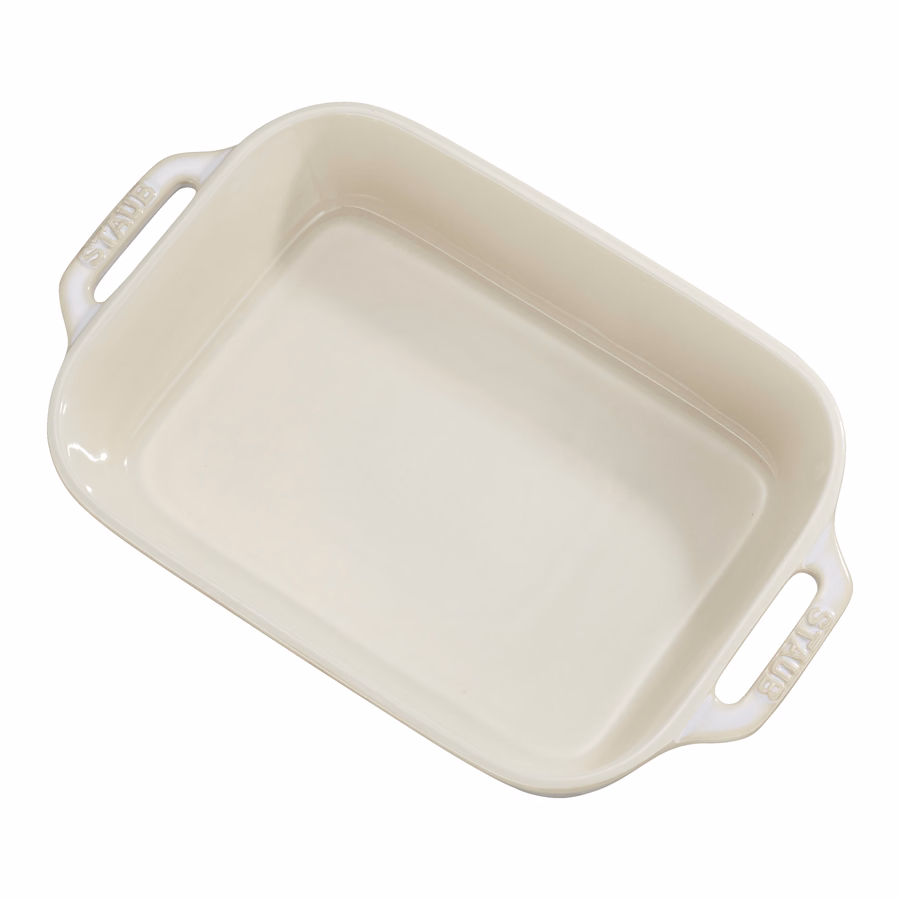 2-pc, Rectangular Baking Dish Set, Ivory-White