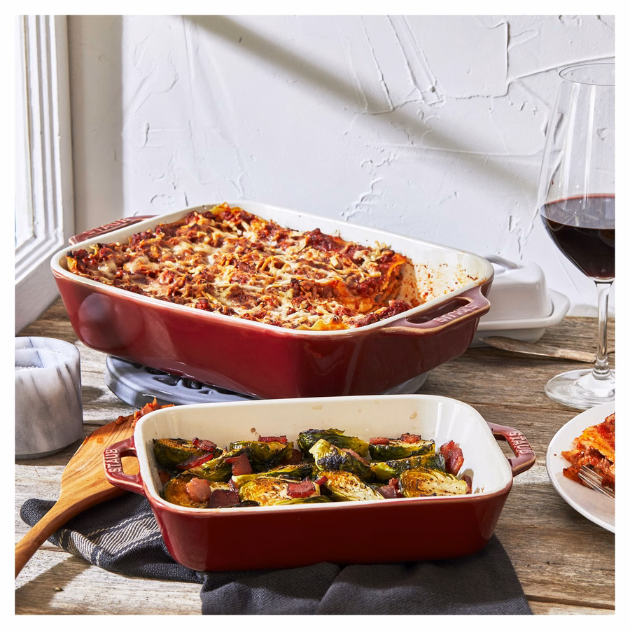 2-pc, Rectangular Baking Dish Set, Rustic Red