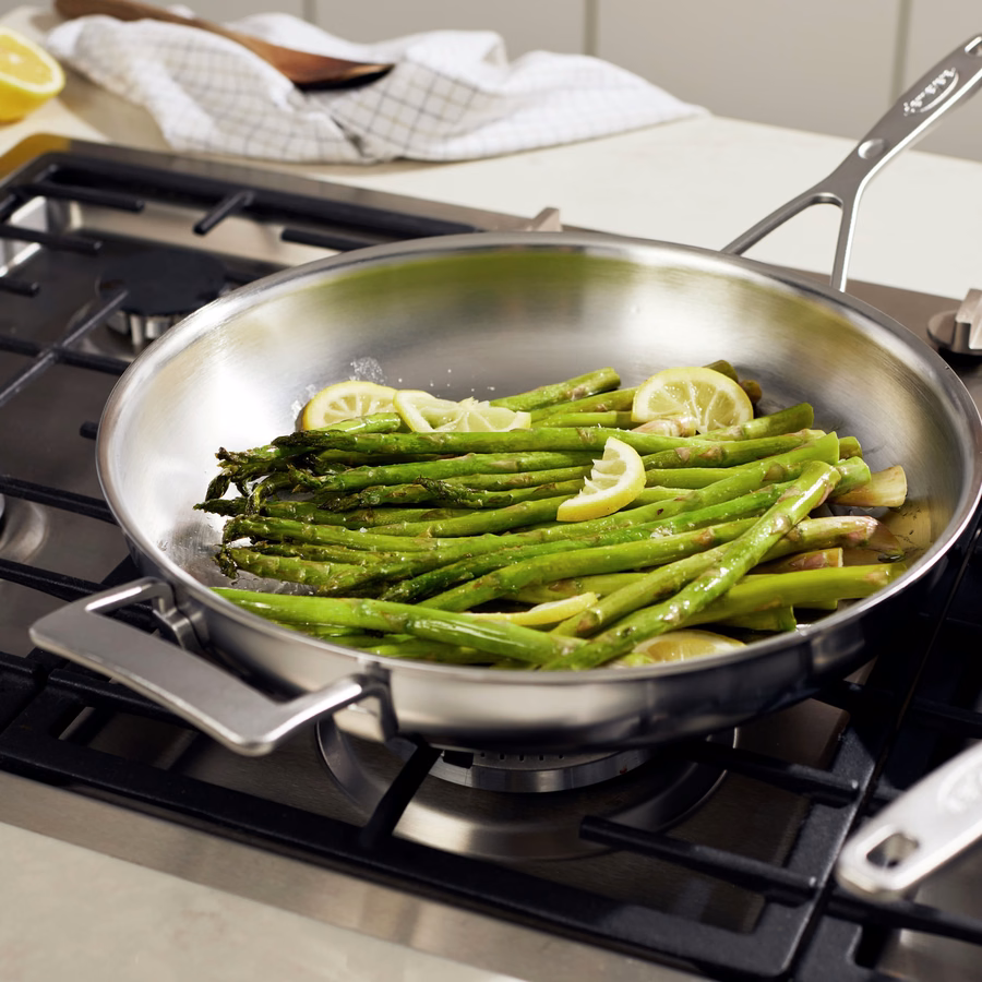 2-pc Stainless Steel Fry Pan Set