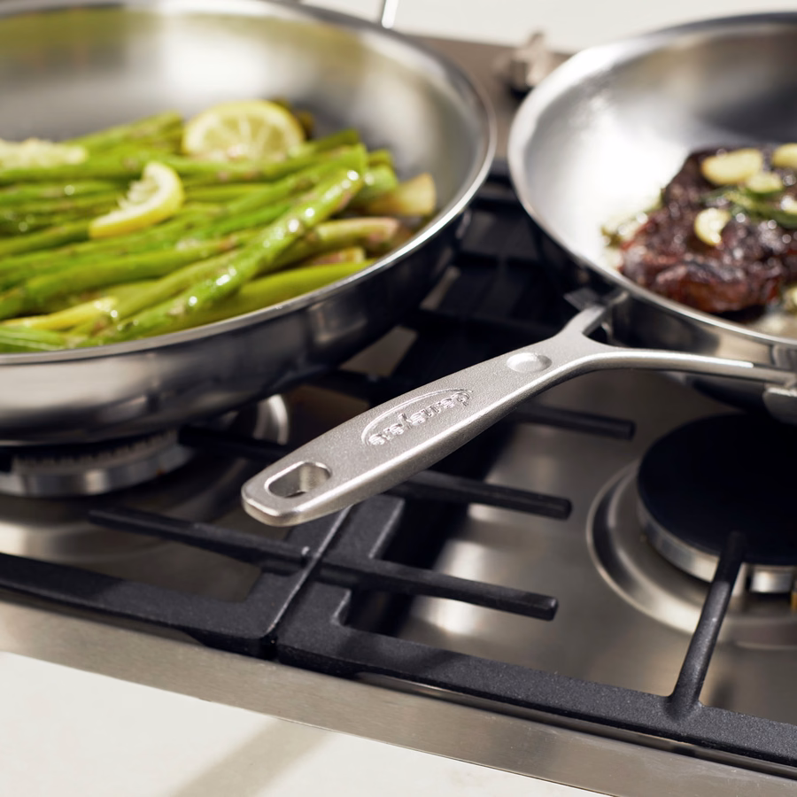 2-pc Stainless Steel Fry Pan Set